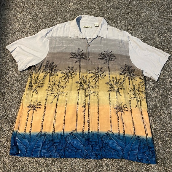 😎 90’s vintage cool fade pattern button-up shirt XXL - Picture 1 of 3